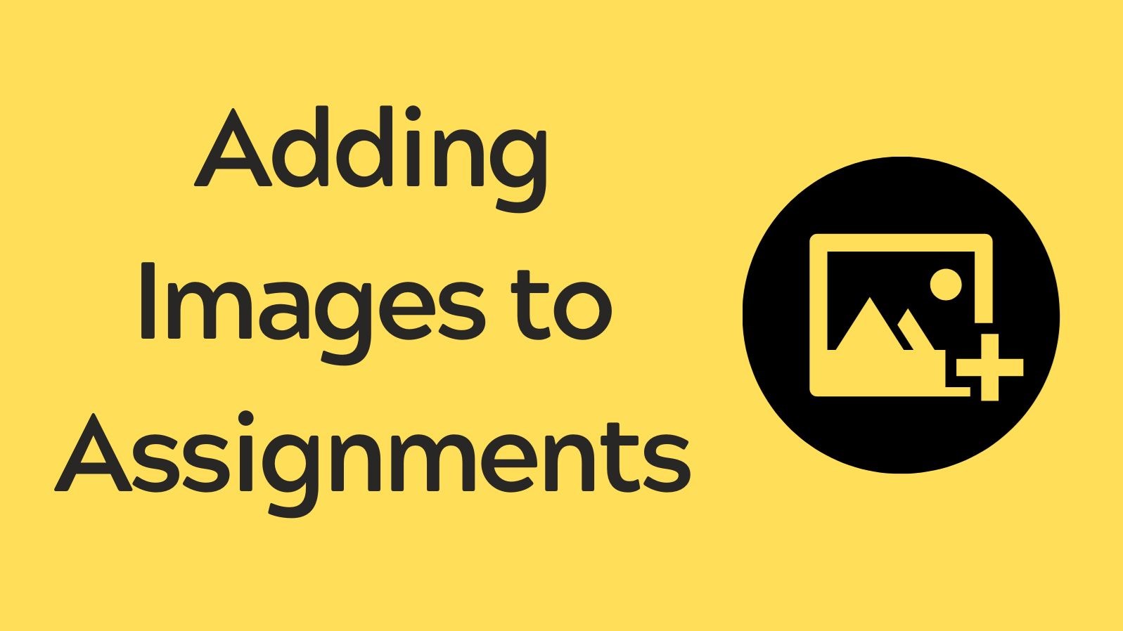 Adding Images to Assignments